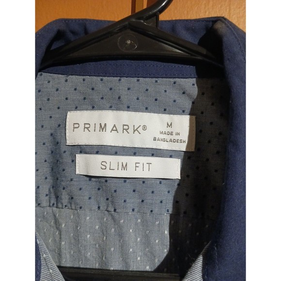 Primark Mens Pokadot Slim Fit Button-down Shirt. Size M - Picture 4 of 12